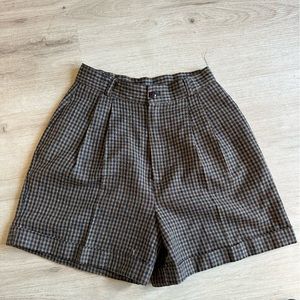 Vintage Maurices High Waisted Plaid Trouser Shorts